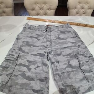 Levi's Men's Cargo Shorts in Gray Camouflage